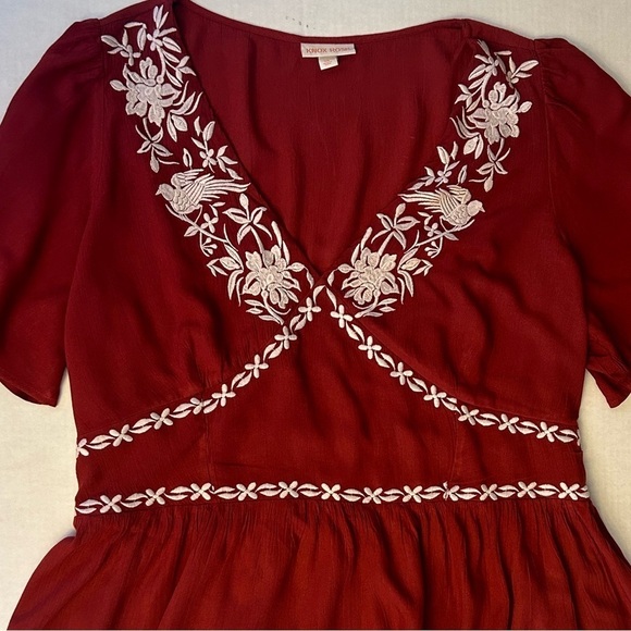 Knox Rose embroidered flowy blouse top w/flutter sleeves Sz-XXL. Y17 - Picture 5 of 10